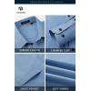 imageHISDERN 101C Mens Dress Shirts Long Sleeve Easy Care Quick Dry Breathable Regular Fit Formal Business Casual S4XLDusty Blue