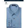 imageHISDERN 101C Mens Dress Shirts Long Sleeve Easy Care Quick Dry Breathable Regular Fit Formal Business Casual S4XLDusty Blue