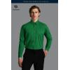 imageHISDERN 101C Mens Dress Shirts Long Sleeve Easy Care Quick Dry Breathable Regular Fit Formal Business Casual S4XLEmerald Green