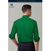 imageHISDERN 101C Mens Dress Shirts Long Sleeve Easy Care Quick Dry Breathable Regular Fit Formal Business Casual S4XLEmerald Green
