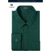 imageHISDERN 101C Mens Dress Shirts Long Sleeve Easy Care Quick Dry Breathable Regular Fit Formal Business Casual S4XLForest Green