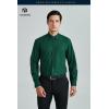 imageHISDERN 101C Mens Dress Shirts Long Sleeve Easy Care Quick Dry Breathable Regular Fit Formal Business Casual S4XLForest Green