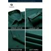 imageHISDERN 101C Mens Dress Shirts Long Sleeve Easy Care Quick Dry Breathable Regular Fit Formal Business Casual S4XLForest Green