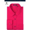 imageHISDERN 101C Mens Dress Shirts Long Sleeve Easy Care Quick Dry Breathable Regular Fit Formal Business Casual S4XLHot Pink