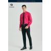 imageHISDERN 101C Mens Dress Shirts Long Sleeve Easy Care Quick Dry Breathable Regular Fit Formal Business Casual S4XLHot Pink