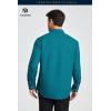 imageHISDERN 101C Mens Dress Shirts Long Sleeve Easy Care Quick Dry Breathable Regular Fit Formal Business Casual S4XLLight Teal
