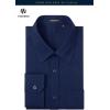 imageHISDERN 101C Mens Dress Shirts Long Sleeve Easy Care Quick Dry Breathable Regular Fit Formal Business Casual S4XLNavy Blue