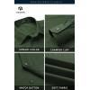 imageHISDERN 101C Mens Dress Shirts Long Sleeve Easy Care Quick Dry Breathable Regular Fit Formal Business Casual S4XLOlive Green