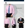 imageHISDERN 101C Mens Dress Shirts Long Sleeve Easy Care Quick Dry Breathable Regular Fit Formal Business Casual S4XLPink