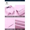 imageHISDERN 101C Mens Dress Shirts Long Sleeve Easy Care Quick Dry Breathable Regular Fit Formal Business Casual S4XLPink