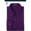 imageHISDERN 101C Mens Dress Shirts Long Sleeve Easy Care Quick Dry Breathable Regular Fit Formal Business Casual S4XLPurple