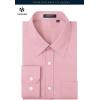imageHISDERN 101C Mens Dress Shirts Long Sleeve Easy Care Quick Dry Breathable Regular Fit Formal Business Casual S4XLRose Pink