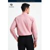 imageHISDERN 101C Mens Dress Shirts Long Sleeve Easy Care Quick Dry Breathable Regular Fit Formal Business Casual S4XLRose Pink