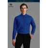 imageHISDERN 101C Mens Dress Shirts Long Sleeve Easy Care Quick Dry Breathable Regular Fit Formal Business Casual S4XLRoyal Blue