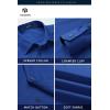 imageHISDERN 101C Mens Dress Shirts Long Sleeve Easy Care Quick Dry Breathable Regular Fit Formal Business Casual S4XLRoyal Blue