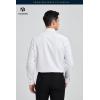 imageHISDERN 101C Mens Dress Shirts Long Sleeve Easy Care Quick Dry Breathable Regular Fit Formal Business Casual S4XLWhite