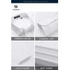 imageHISDERN 101C Mens Dress Shirts Long Sleeve Easy Care Quick Dry Breathable Regular Fit Formal Business Casual S4XLWhite