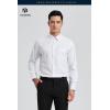 imageHISDERN 101C Mens Dress Shirts Long Sleeve Easy Care Quick Dry Breathable Regular Fit Formal Business Casual S4XLWhite