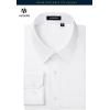 imageHISDERN 101C Mens Dress Shirts Long Sleeve Easy Care Quick Dry Breathable Regular Fit Formal Business Casual S4XLWhite