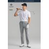 imageHISDERN Flex 301 Mens Stretch Golf Pants 30quot32quot Quick Dry Lightweight Beathable Comfy for Business and CasualLight Grey