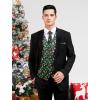 imageHISDERN Mens Christmas Suit Vest Funny Holiday Dress Vests Tie and Pocket Square Set for Men Xmas Festival PartyBlack Christmas