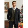 imageHISDERN Mens Christmas Suit Vest Funny Holiday Dress Vests Tie and Pocket Square Set for Men Xmas Festival PartyBlack Reindeer