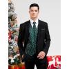 imageHISDERN Mens Christmas Suit Vest Funny Holiday Dress Vests Tie and Pocket Square Set for Men Xmas Festival PartyGreen Christmas Tree