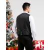 imageHISDERN Mens Christmas Suit Vest Funny Holiday Dress Vests Tie and Pocket Square Set for Men Xmas Festival PartyGreen Christmas Tree