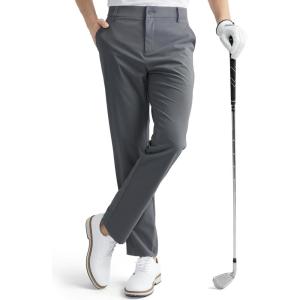 imageHISDERN Flex 301 Mens Stretch Golf Pants 30quot32quot Quick Dry Lightweight Beathable Comfy for Business and CasualIron Grey