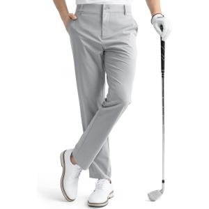 imageHISDERN Flex 301 Mens Stretch Golf Pants 30quot32quot Quick Dry Lightweight Beathable Comfy for Business and CasualLight Grey