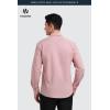imageHISDERN Mens Business Dress Shirts Long Sleeve Casual Button Down Shirt Formal Inner Collar Contrast Shirt for Men WeddingDusty Pink  Paisley