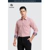 imageHISDERN Mens Business Dress Shirts Long Sleeve Casual Button Down Shirt Formal Inner Collar Contrast Shirt for Men WeddingDusty Pink  Paisley