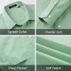imageMens Solid Long Sleeve Dress Shirt with Matching Tie and Handkerchief Set Classic Button Down Formal Business Shirts08sage Green