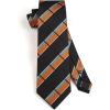 imageHISDERN Mens Tie Set Stripe Plaid Ties with Pocket Square Cufflinks Formal Business Silk Necktie Handkerchief for MenBlack Orange