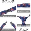 imageHISDERN Pre Tied Ties for Men Adjustable Mens Tie Classic Paisley Stripe Necktie and Pocket Square Set for Wedding PartyBnavy Blue American Flag