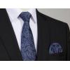 imageHISDERN Pre Tied Ties for Men Adjustable Mens Tie Classic Paisley Stripe Necktie and Pocket Square Set for Wedding PartyBnavy Blue Paisley