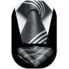 imageHISDERN Pre Tied Ties for Men Adjustable Mens Tie Classic Paisley Stripe Necktie and Pocket Square Set for Wedding PartyGgrey Plaid