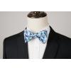 imageHISDERN Bow Ties for Men Self Tie Animal Bowties Pocket Square Woven Silk Fun Bowtie Handkerchief Set for Wedding PartyBlueSharks