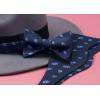 imageHISDERN Bow Ties for Men Self Tie Animal Bowties Pocket Square Woven Silk Fun Bowtie Handkerchief Set for Wedding PartyGrapeNavy Blue