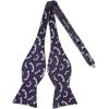 imageHISDERN Bow Ties for Men Self Tie Animal Bowties Pocket Square Woven Silk Fun Bowtie Handkerchief Set for Wedding PartyPurpleBat