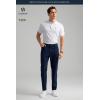 imageHISDERN Flex 503 Mens Slim Fit Golf Pants 30quot32quot34quot No Iron Stretch Quick Dry for Business Work Casual with 5 PocketNavy Blue