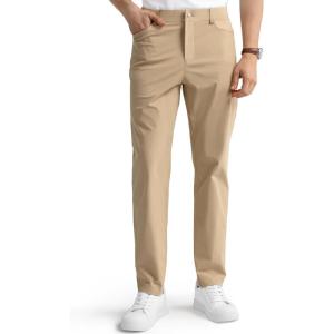 imageHISDERN Flex 503 Mens Slim Fit Golf Pants 30quot32quot34quot No Iron Stretch Quick Dry for Business Work Casual with 5 PocketKhaki