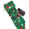 imageHISDERN Christmas Ties for Men Festival Xmas Silk Necktie Holiday Vocation Funny Tie Pocket Square Cufflinks SetGreen Gift Box