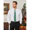 imageHISDERN Christmas Ties for Men Festival Xmas Silk Necktie Holiday Vocation Funny Tie Pocket Square Cufflinks SetGreen Snowflake