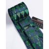 imageHISDERN Christmas Ties for Men Festival Xmas Silk Necktie Holiday Vocation Funny Tie Pocket Square Cufflinks SetGreen Xmas Trees