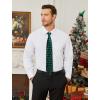 imageHISDERN Christmas Ties for Men Festival Xmas Silk Necktie Holiday Vocation Funny Tie Pocket Square Cufflinks SetGreen Xmas Trees