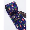 imageHISDERN Christmas Ties for Men Festival Xmas Silk Necktie Holiday Vocation Funny Tie Pocket Square Cufflinks SetNavy Blue Santa Claus