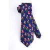 imageHISDERN Christmas Ties for Men Festival Xmas Silk Necktie Holiday Vocation Funny Tie Pocket Square Cufflinks SetNavy Blue Santa Claus