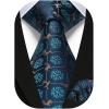 imageHISDERN 2PCS Christmas Mens Ties Xmas Tie and Pocket Square Holiday Season Funny Neckties Handkerchief