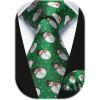 imageHISDERN 2PCS Christmas Mens Ties Xmas Tie and Pocket Square Holiday Season Funny Neckties Handkerchief